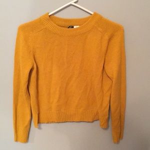 Long sleeve mustard yellow sweater